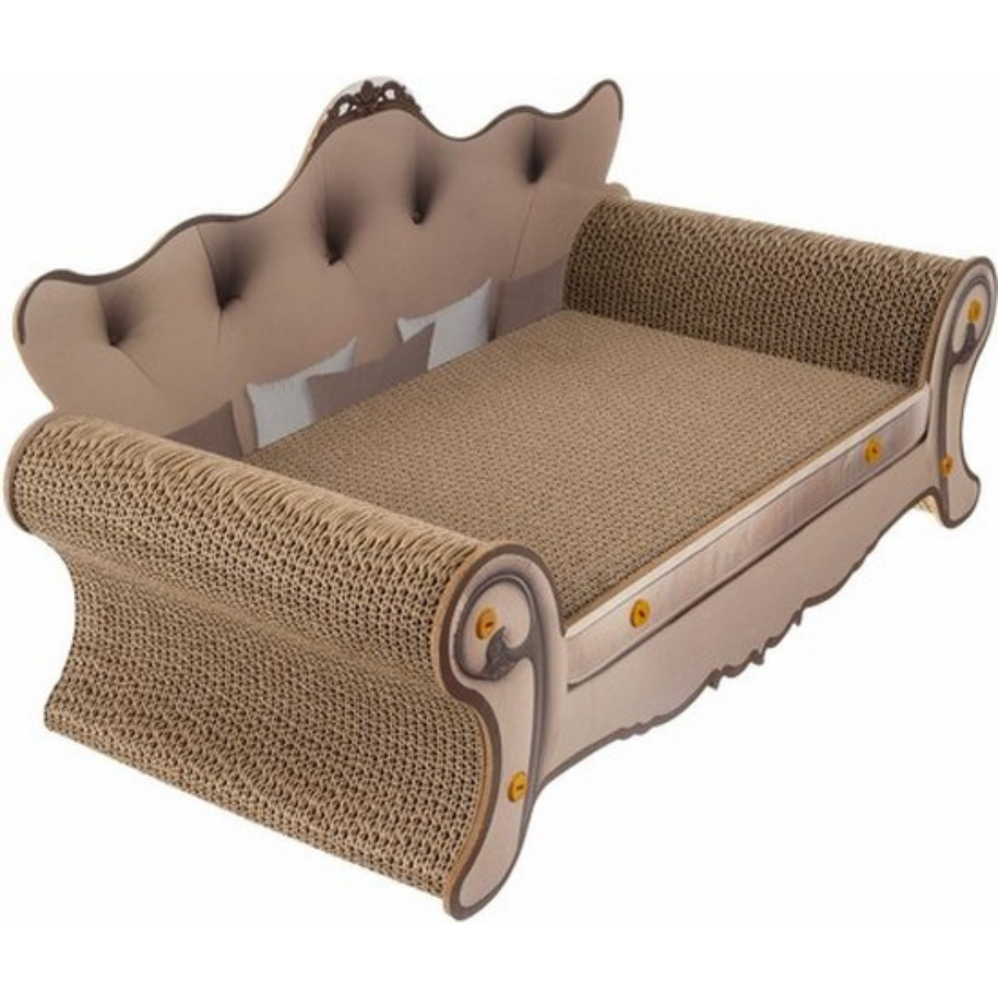 Purlov Krabpaal Sofa – Luxe Krabmeubel Sofa voor Katten – MDF en Karton