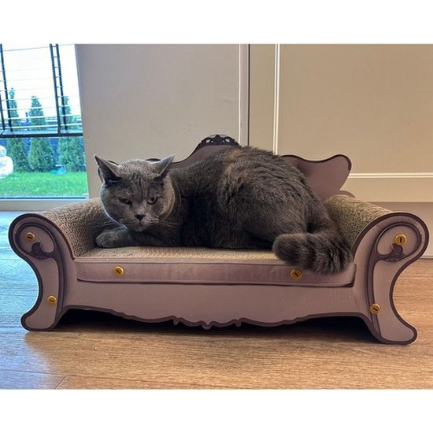 Purlov Krabpaal Sofa – Luxe Krabmeubel Sofa voor Katten – MDF en Karton