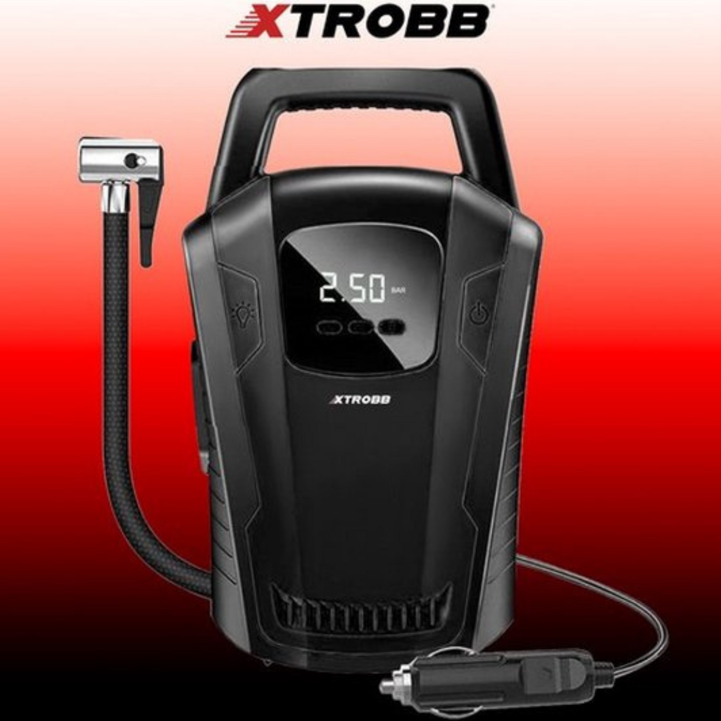 Xtrobb Autocompressor 12V - Efficiënt en Compact voor Veilige Banden