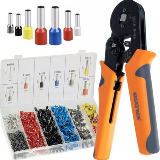Bigstren Krimptang Set 0.25-10mm2 - Professionele Kabelverbindingen - 1200 Delig