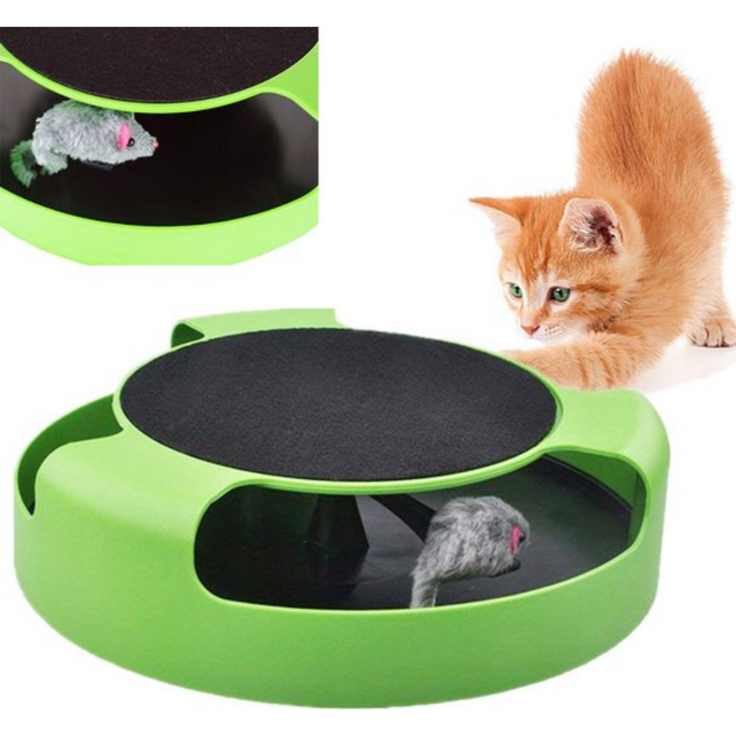 Kattenspeelgoed - Volg de muis - Krabpaal - Kattenspeeltjes - Groen - Kattenspeelgoed intelligentie