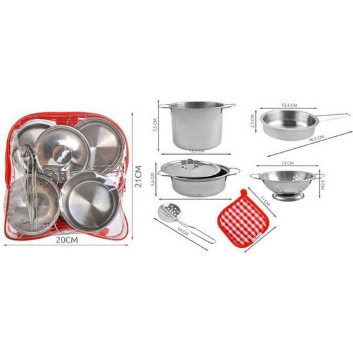 Keuken speelgoed - 13 stuks - Pannenset - Keuken speelgoed - Servies - Speelgoed voor jongens en meisjes