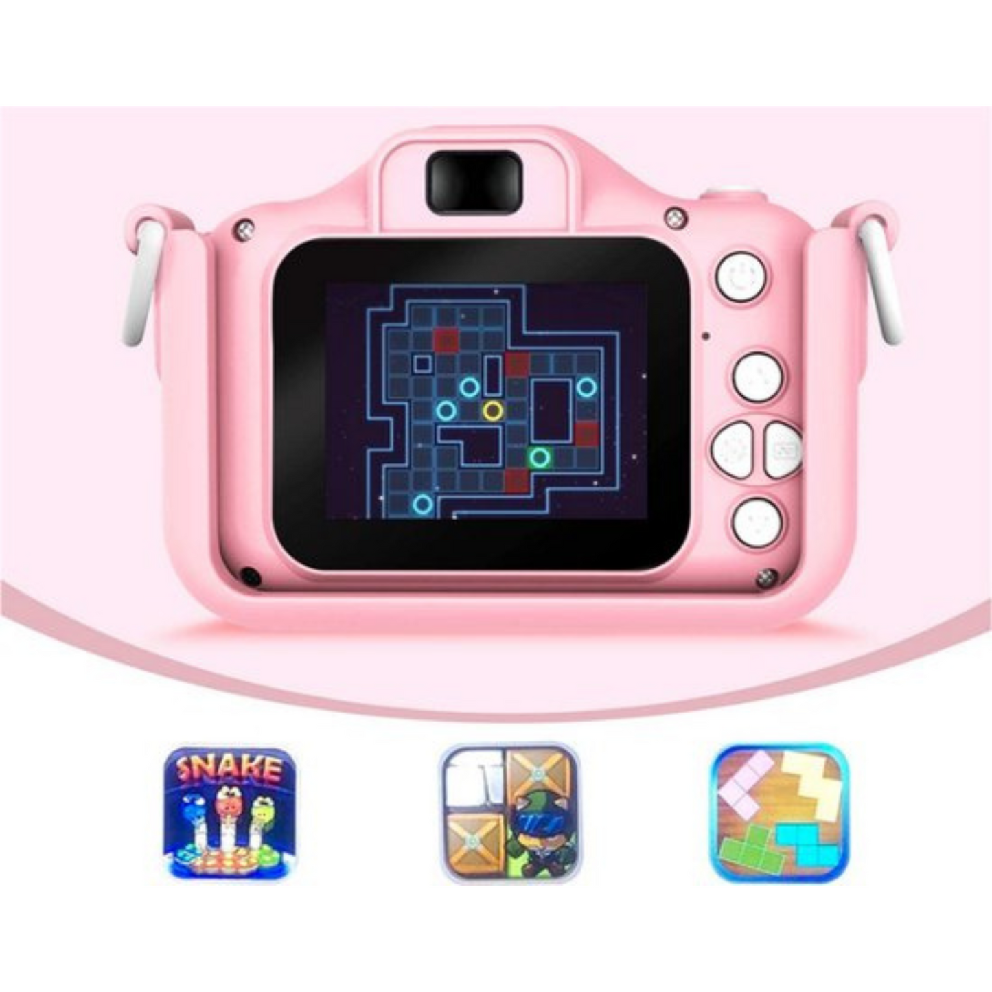 Kindercamera - Kindercamera digitaal - Kindercamera's – Camera Voor Kinderen - Roze - Poes
