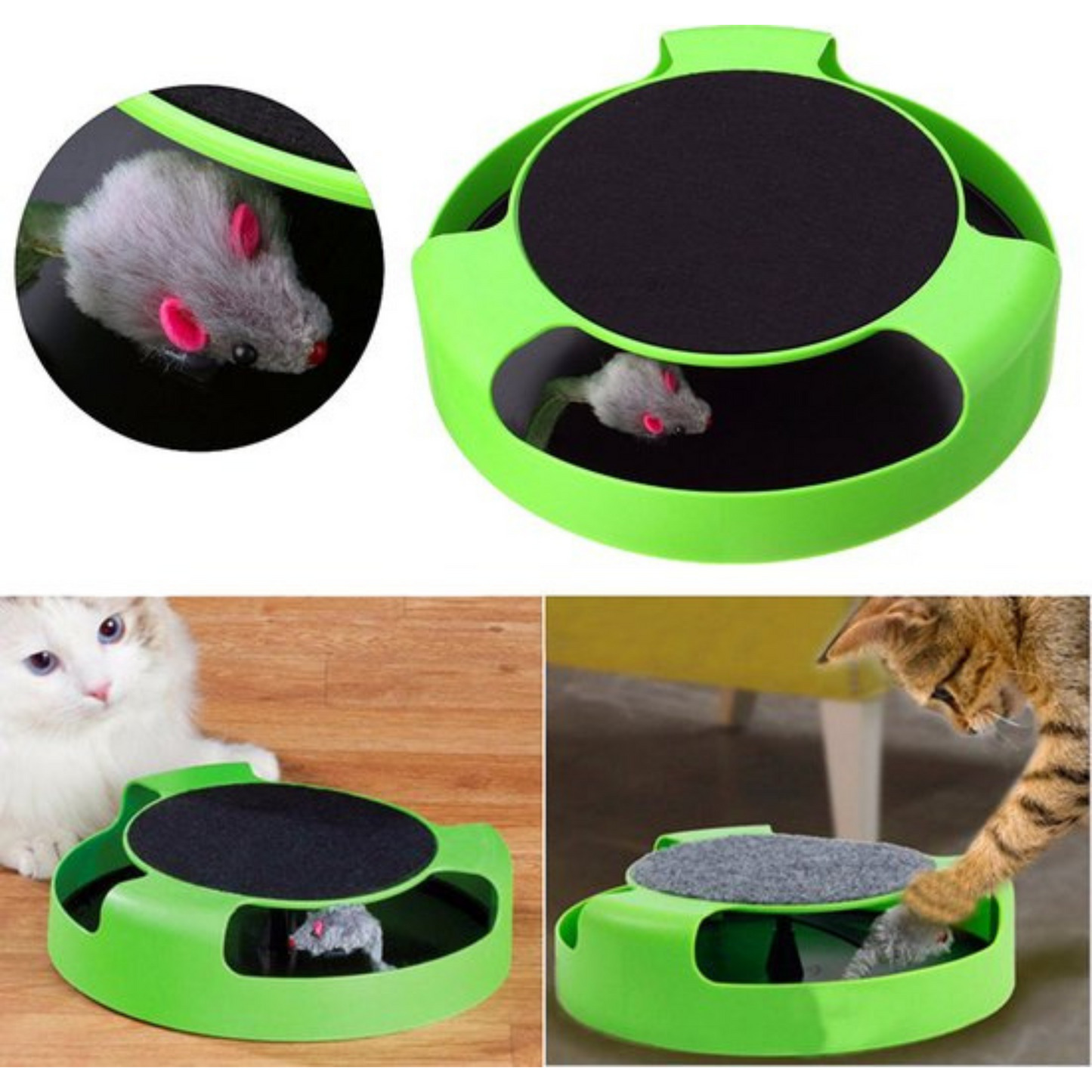 Kattenspeelgoed - Volg de muis - Krabpaal - Kattenspeeltjes - Groen - Kattenspeelgoed intelligentie