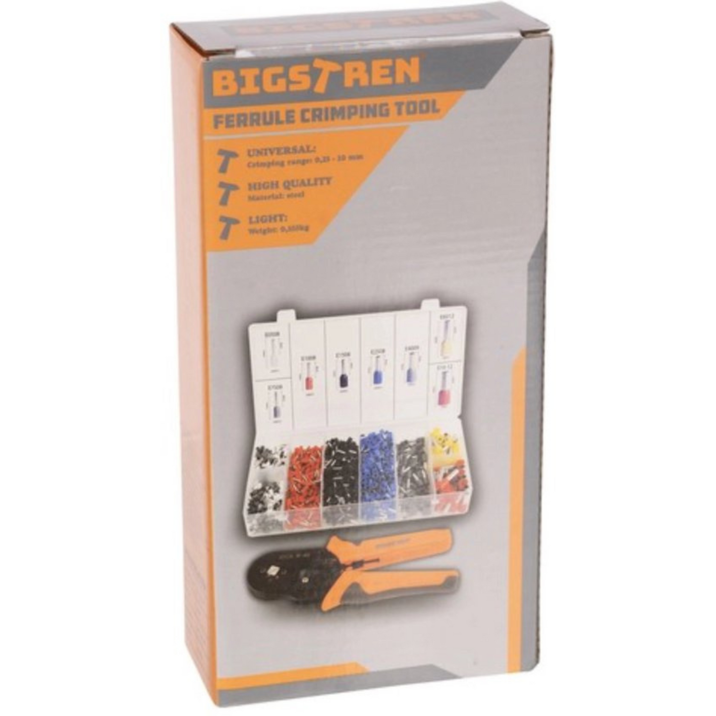 Bigstren Krimptang Set 0.25-10mm2 - Professionele Kabelverbindingen - 1200 Delig