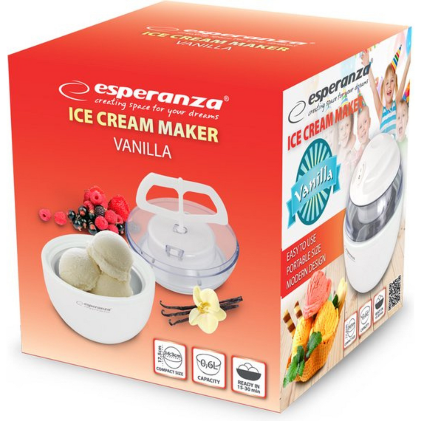 Esperanza ijsmachine - Ice Cream Maker - Wit