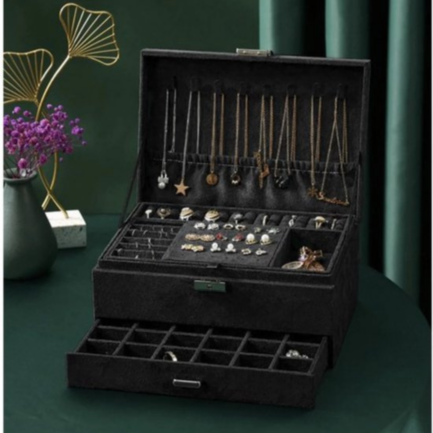 Sieradenkoffer - Veilig opbergen - Zwart