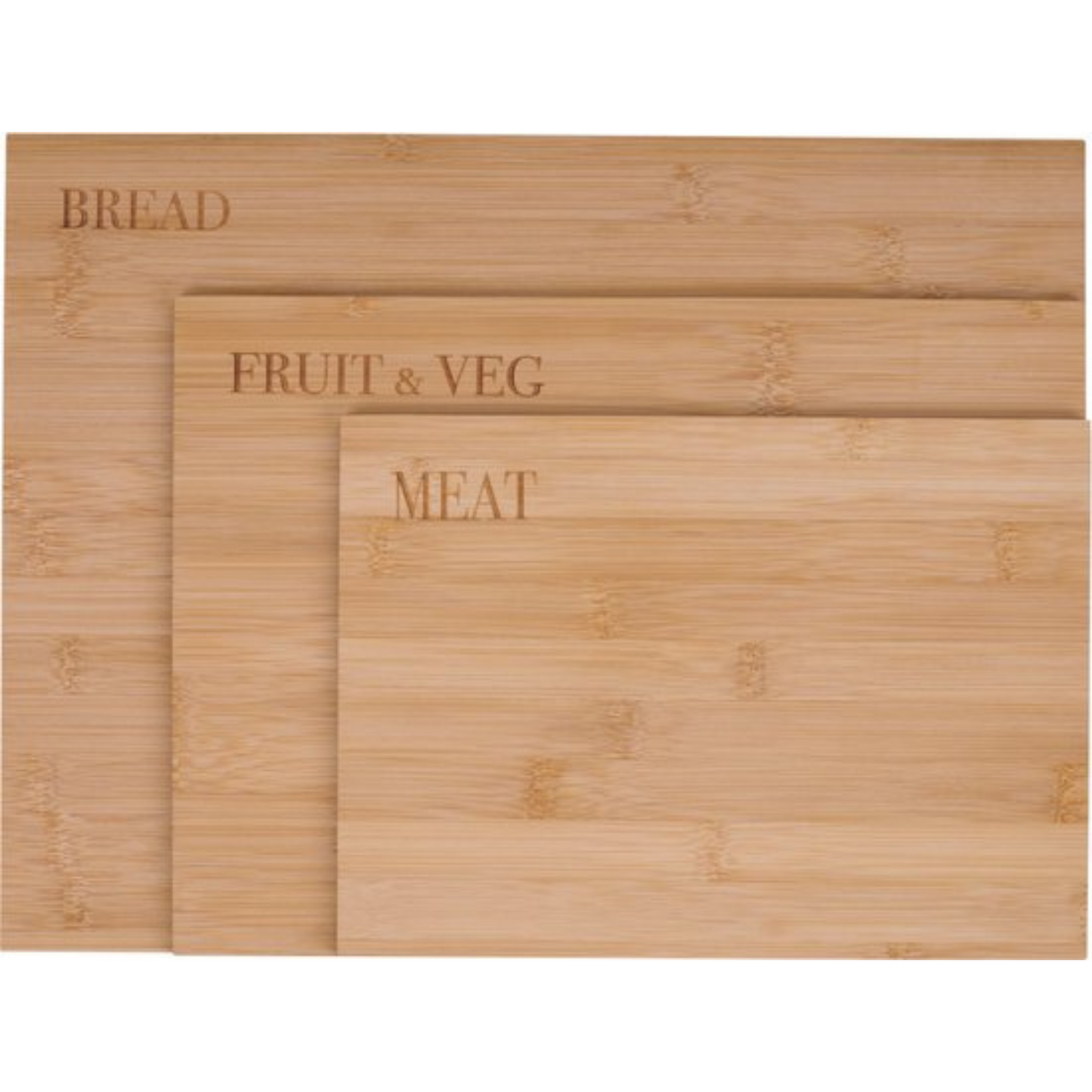 Alpina Snijplanken Hout - Set van 3 - Verschillende Maten - Bamboe
