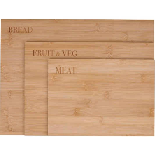 Alpina Snijplanken Hout - Set van 3 - Verschillende Maten - Bamboe
