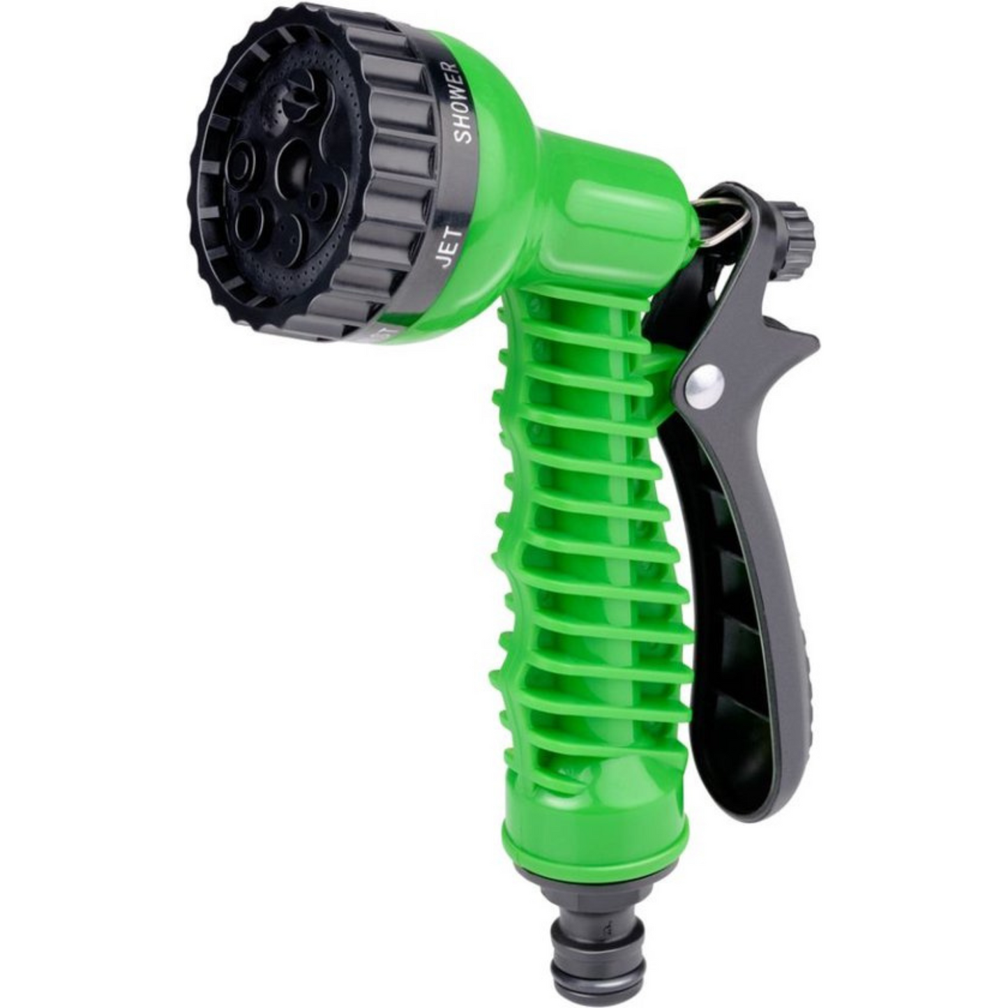 Kinzo Flexibele Tuinslang 10M - Incl. Opzetstuk - Sproeikop met 7 Spraystanden - Kunststof - Groen/Grijs