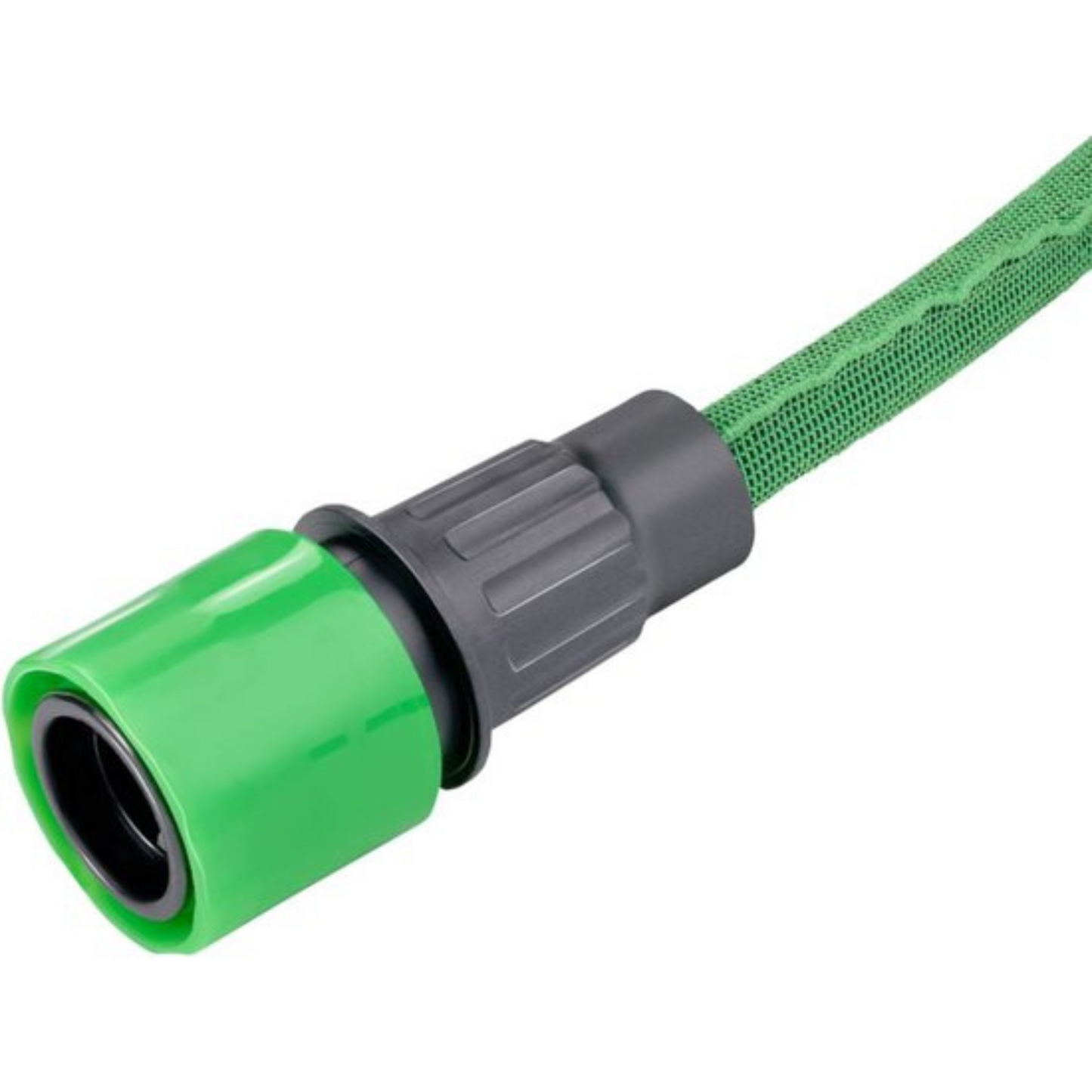 Kinzo Flexibele Tuinslang 10M - Incl. Opzetstuk - Sproeikop met 7 Spraystanden - Kunststof - Groen/Grijs