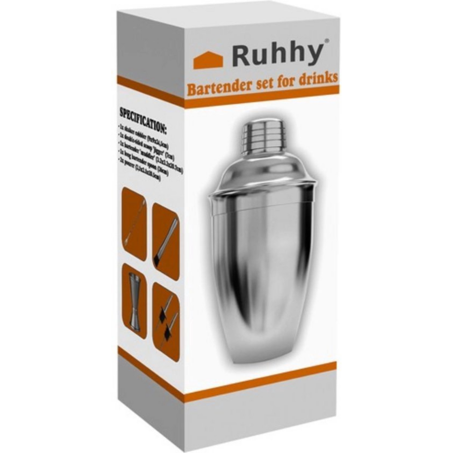 Ruhhy 6-delige Bartender Set: Perfecte Cocktails Elke Keer
